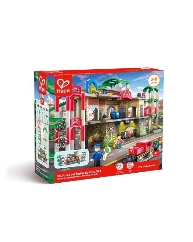 (Pre-Order) Hape Multi-Level Railway City Set