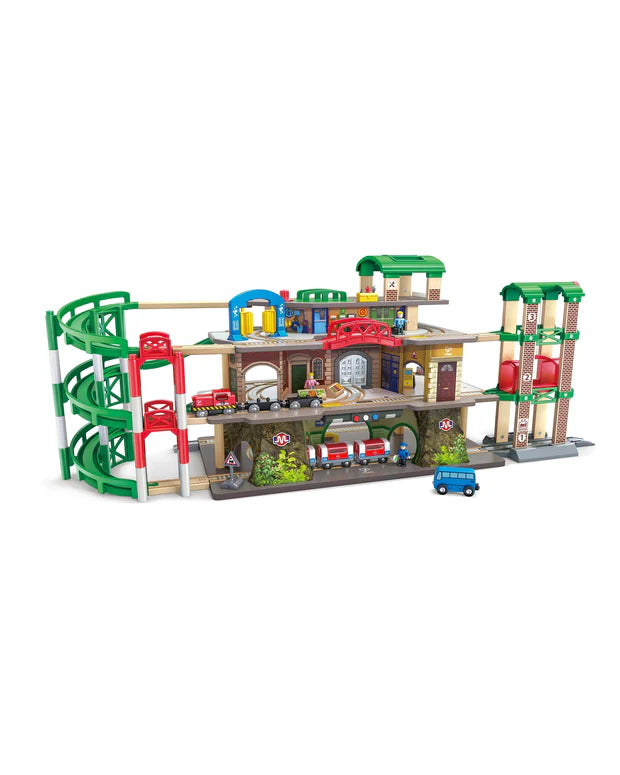 (Pre-Order) Hape Multi-Level Railway City Set