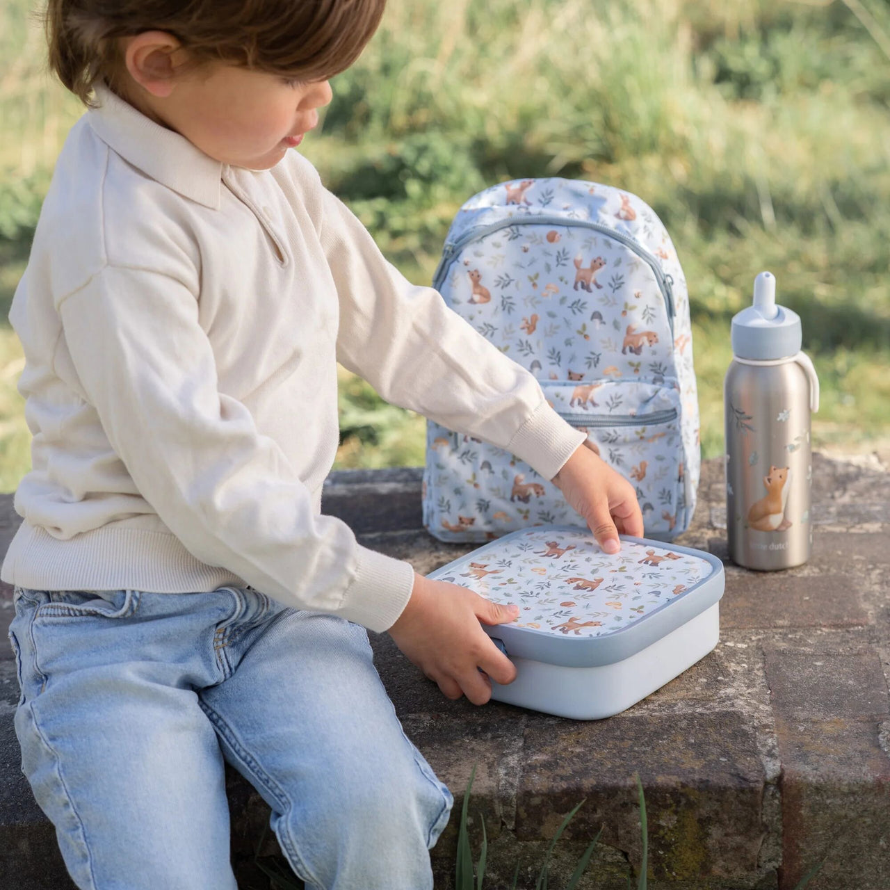 (PREORDER) Little Dutch Bento Lunchbox large Forest Friends