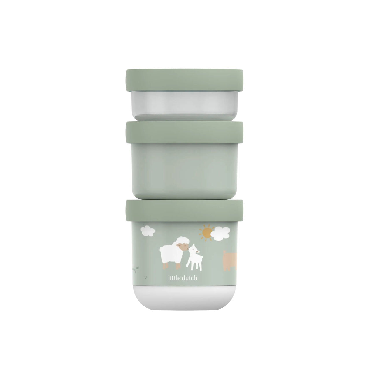 (PREORDER) Little Dutch Snack box Stack 3-Piece Little Farm