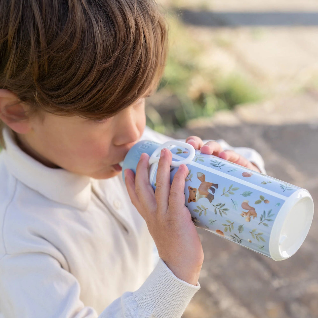 (PREORDER) Little Dutch Drinking bottle Pop-Up 400 ml Forest Friends