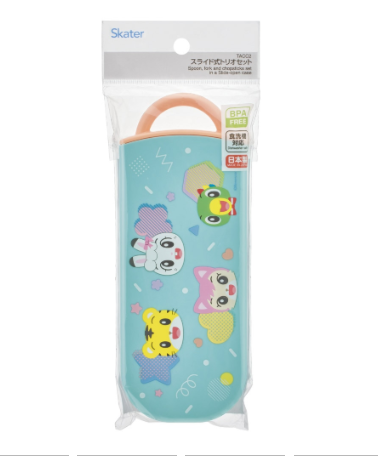(Pre-Order) Skater Children's Lunch Box Set- Chopsticks, Spoon, and Fork Set Shimajiro