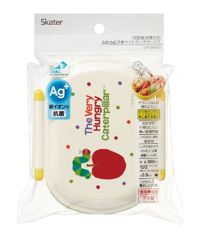 (Pre-Order) Skater Antibacterial Lunch Box, 1 Tier/360ml, "The Very Hungry Caterpillar"