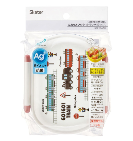 (Pre-Order) Skater Antibacterial Soft-Lid Tight Lunch Box, 1 Tier, 360ml, TRAIN