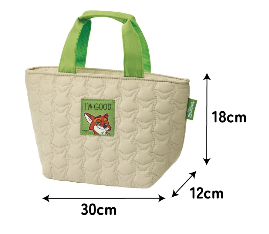 (Pre-Order) Skater Warm Cold Insulation Lunch Bag Quilted Character Stylish Lunch Bag Adult Zootopia Nick Disney
