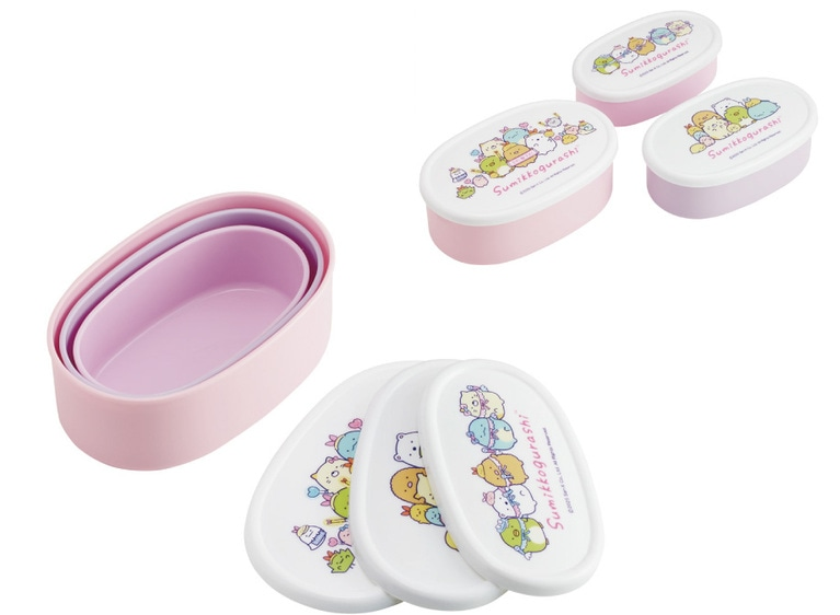 (Pre-Order) Skater Bento box seal container antibacterial storage container set of 3 Sumikko Gurashi Ebiten Ido