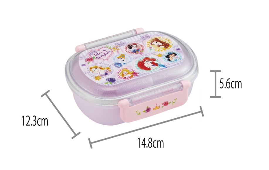 (Pre-Order) Skater Lunch Box Single-Stage Range Compatible Dishwasher Compatible Lunch Box 3 Disney Princess60ml