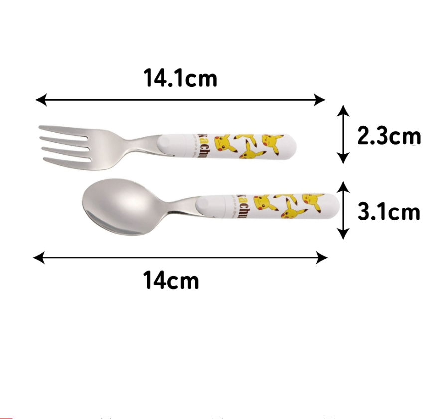 (Pre-Order) Skater Character Spoon and Fork Set Pokémon, Pikachu