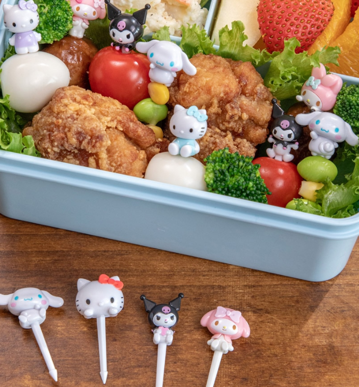 (Pre-Order) Skater Lunch Picks 4 pieces Character skewers cute bento box decoration