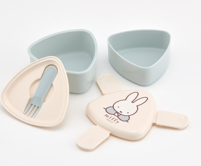 (Pre-Order) Skater Antibacterial Triangle Rice Ball Case Two-Tier 500ml Miffy