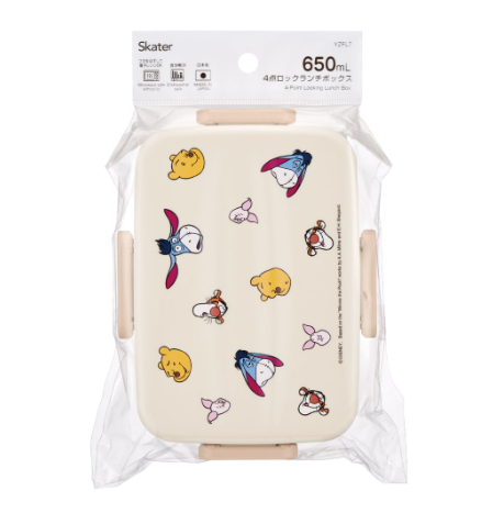 (Pre-Order) Skater Bento Box, Single Tier, Adult Size, 650ml Winnie the Pooh