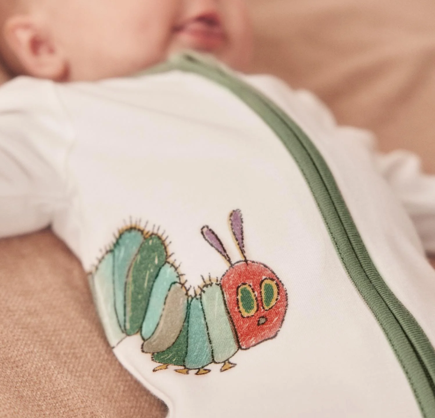 (Pre-Order) Mori + The Very Hungry Caterpillar Clever Zip Baby Pajamas