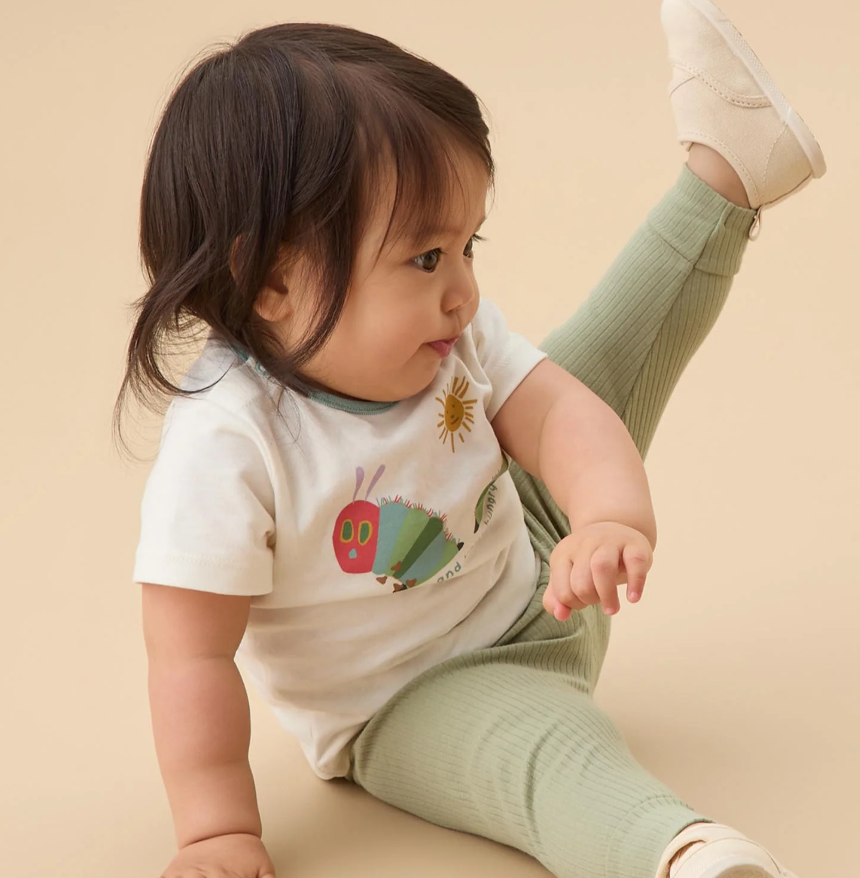 (Pre-Order) Mori + The Very Hungry Caterpillar T-shirt & Ribbed Leggings Outfit