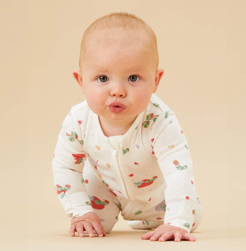 (Pre-Order) Mori + The Very Hungry Caterpillar Clever Zip Sleepsuit