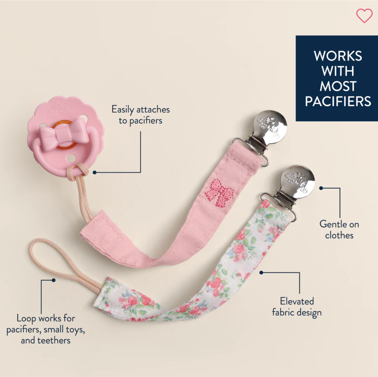(Pre-order) Itzy Ritzy Pacifier Clip