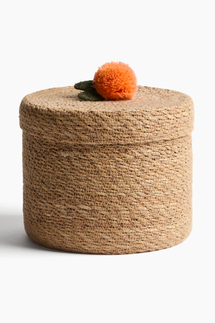 (Pre-order) H&M Home Pompom Seagrass Storage Box 18x20cm