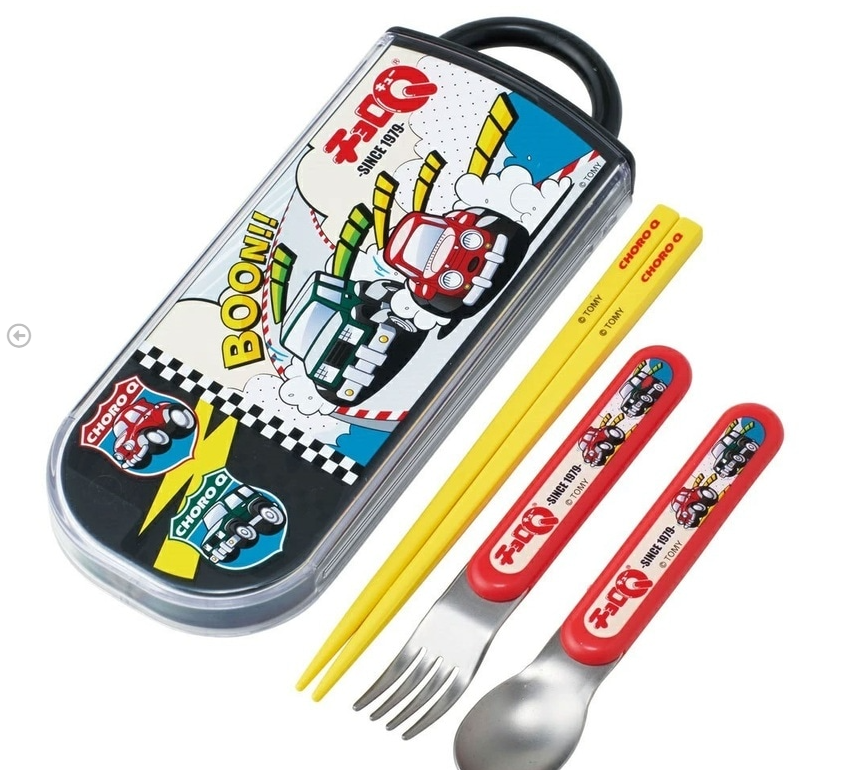 (Pre-Order) Skater Choro Q Chopsticks, Spoon, Fork Set