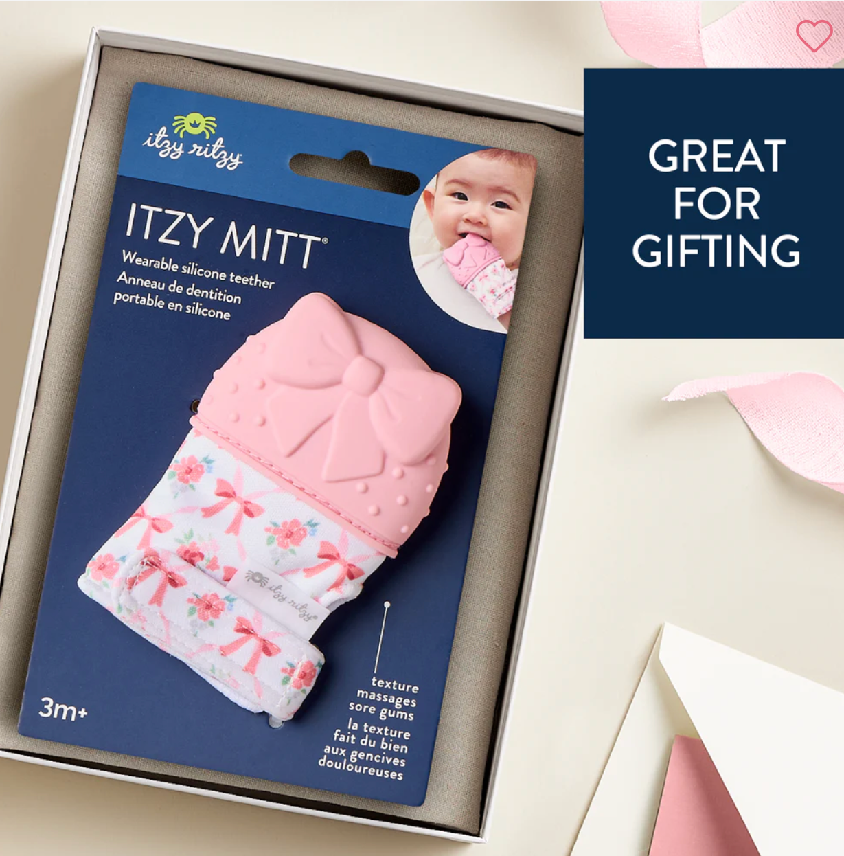 (Pre-order) Itzy Ritzy Teething Mitten Ribbon