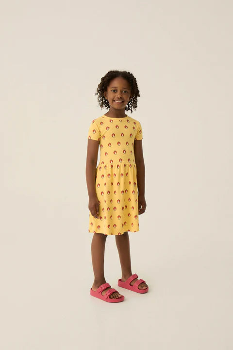 (Pre-Order)The Campamento Ladybug Allover Yellow Dress
