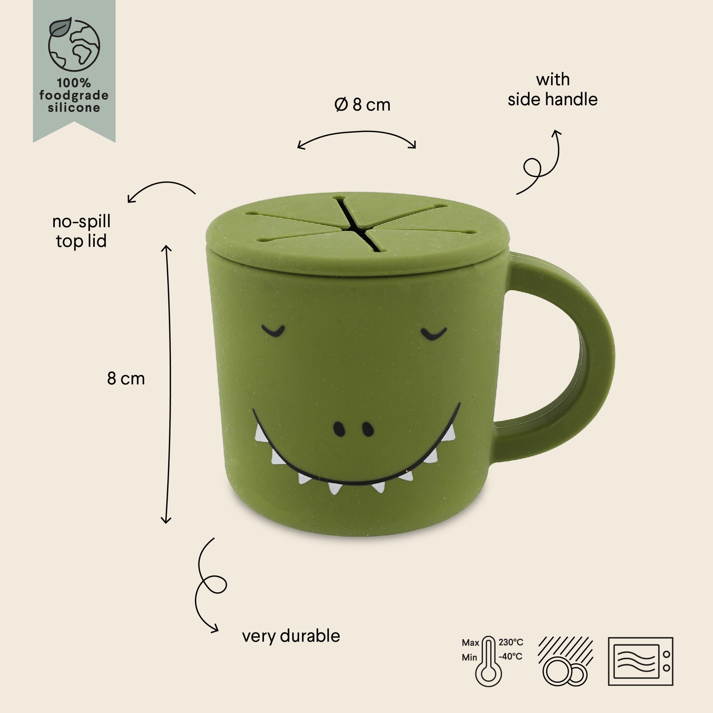 (Pre-Order) SALE Trixie Silicone snack cup - Mr. Dino