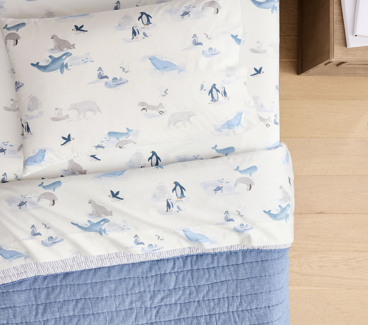 (Pre-Order) Pottery Barn Kids Arctic Animals Organic Sheet Set
