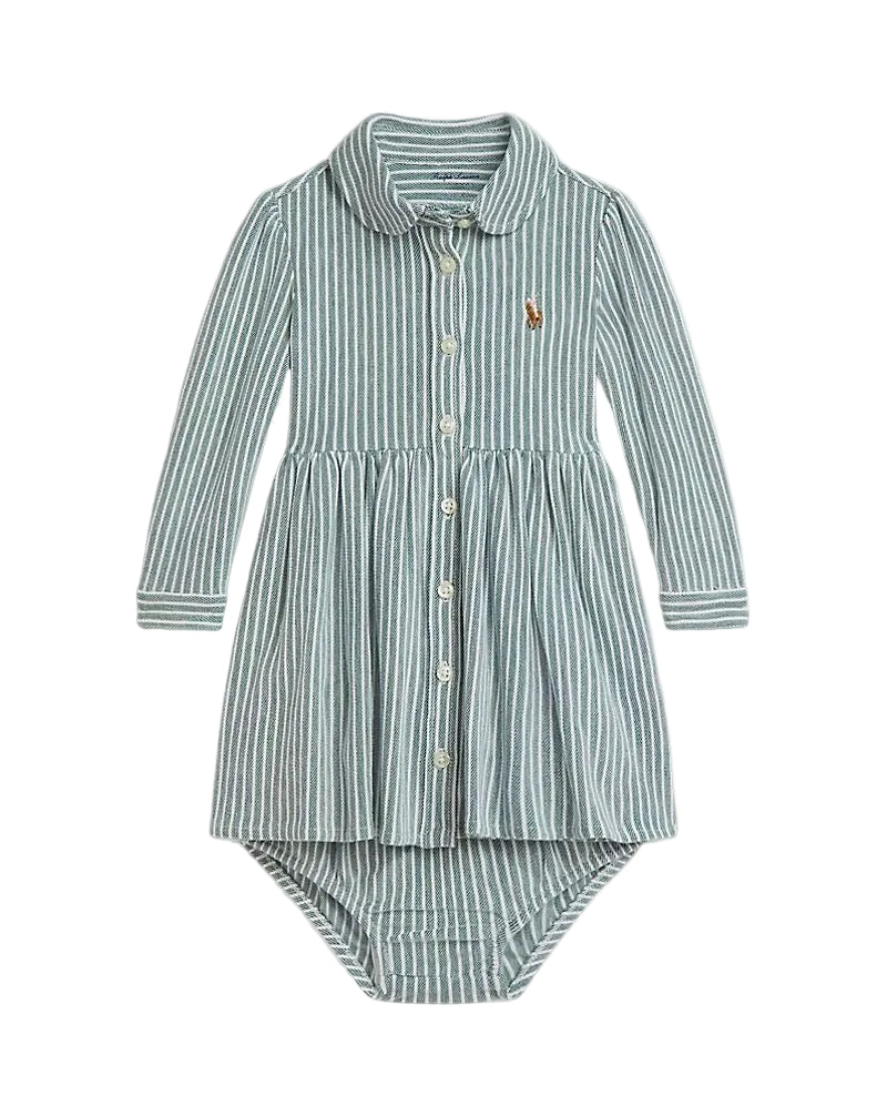(Pre-Order) Ralph Lauren Striped Mesh Oxford Dress
