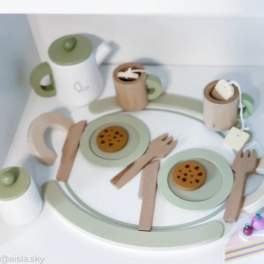 (PRE-ORDER)Teamson Kids Little Chef Frankfurt 20-Piece Play Kitchen Tea Party