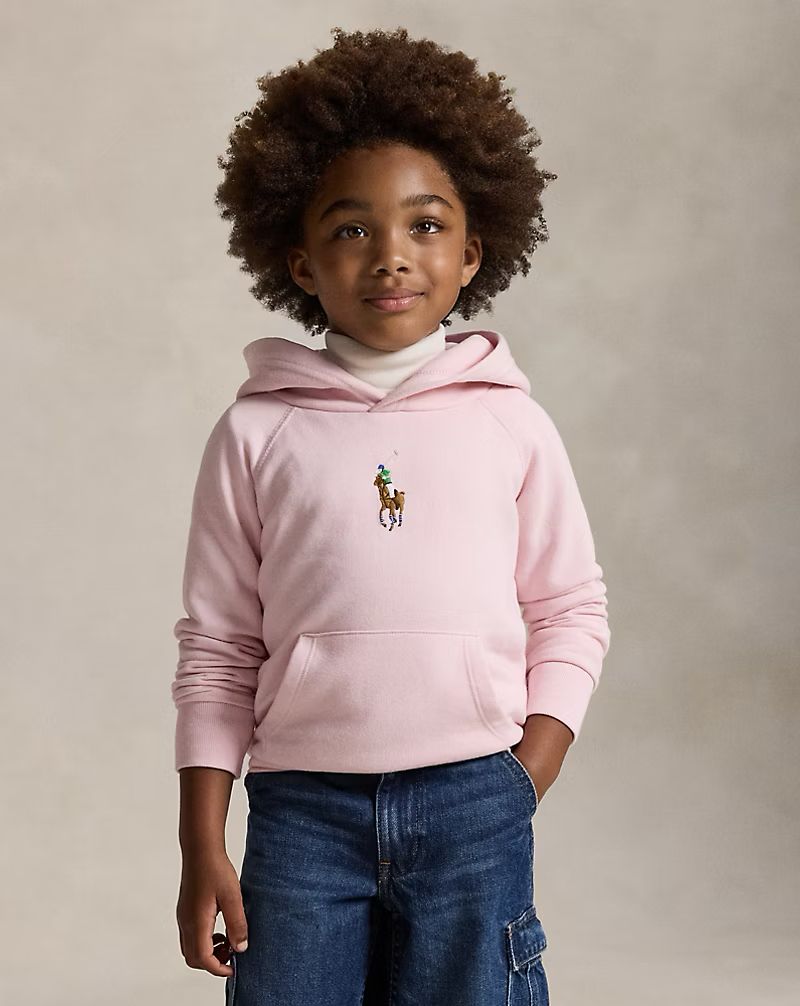 (Pre-Order) Ralph Lauren Big Pony Fleece Hoodie Hint Of Pink