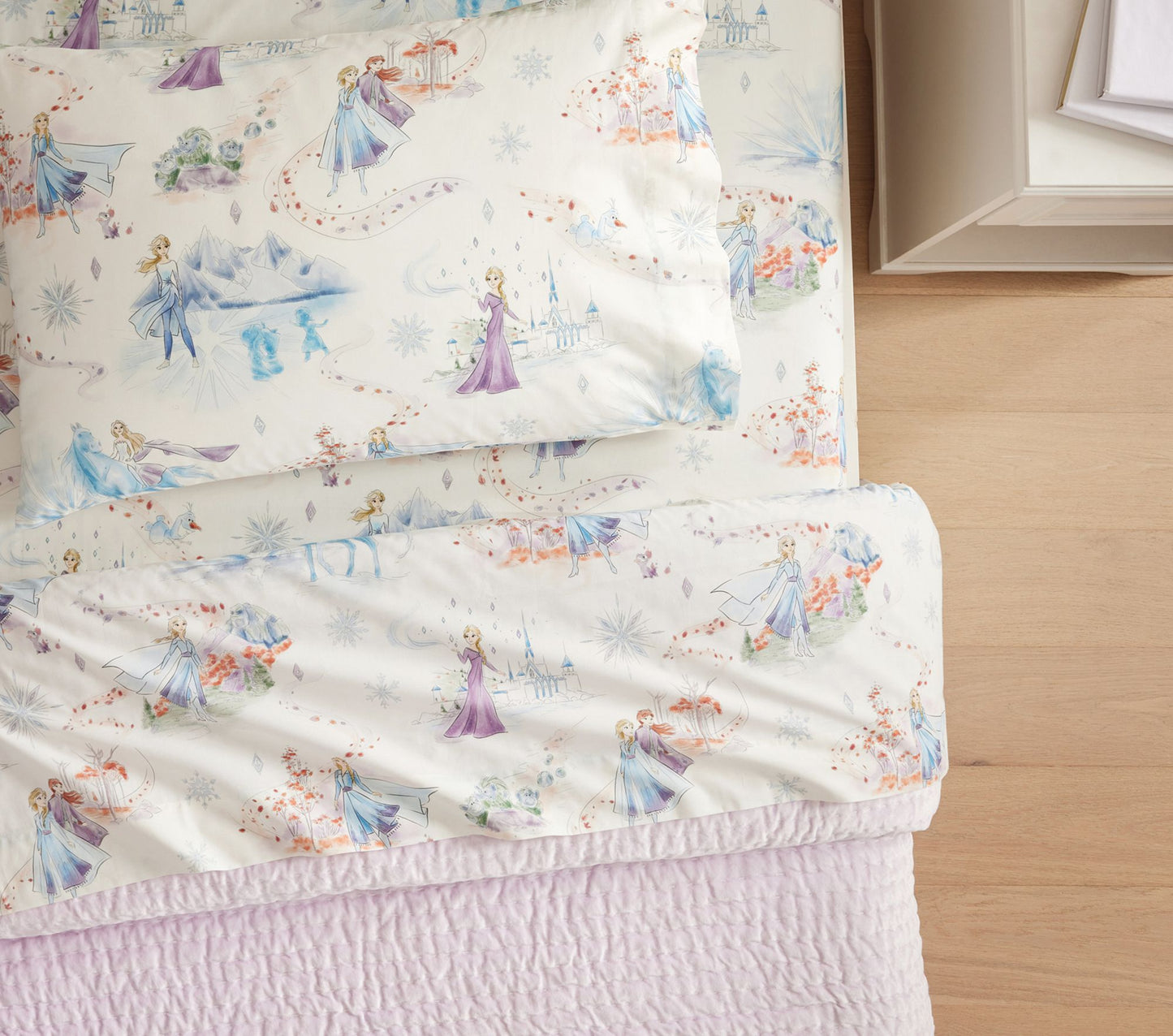 (Pre-Order) Pottery Barn Kids Disney Frozen Enchanted Forest Organic Sheet Set