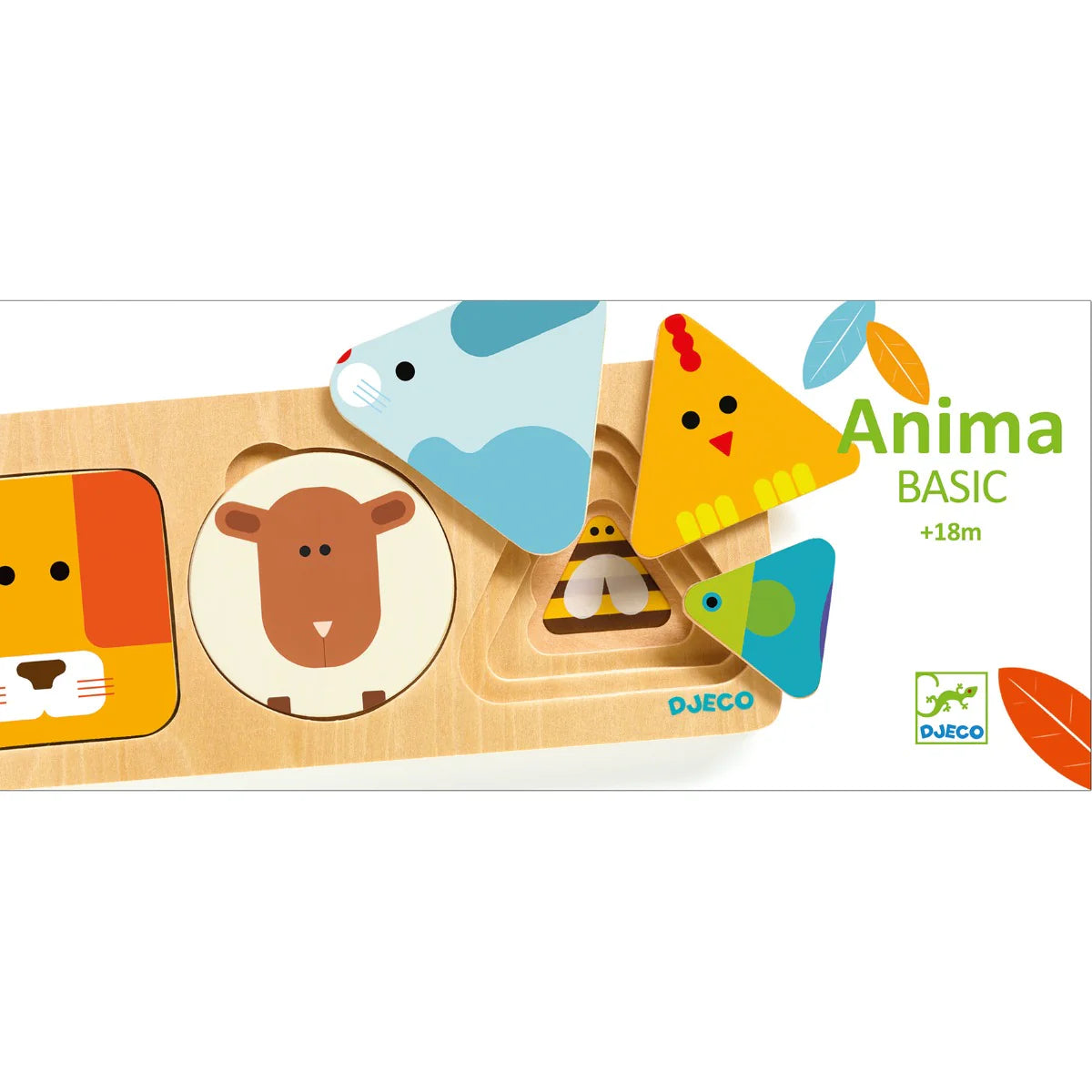 (Pre-Order) Djeco Wooden 3 layer Puzzle Anima Basic