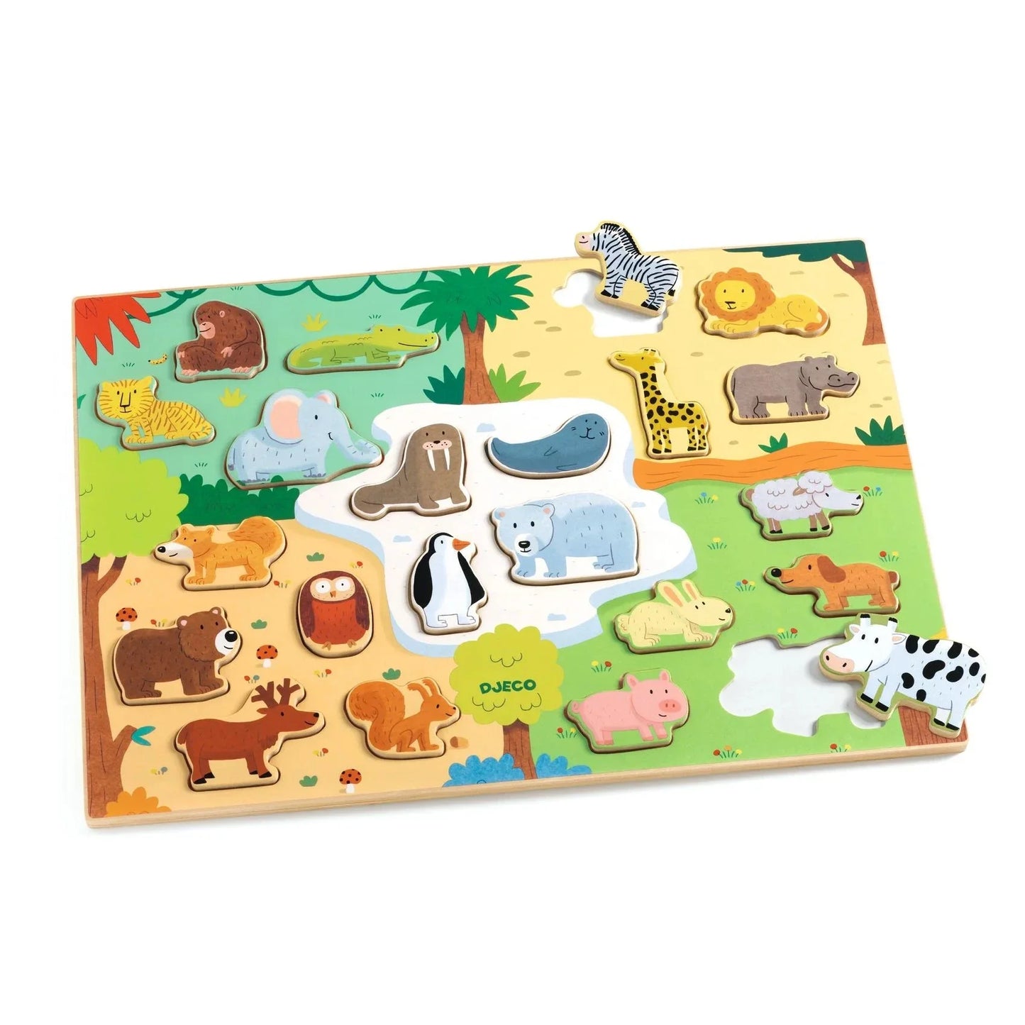 (Pre-Order) Djeco Wooden Puzzle- Puzzlo Animo