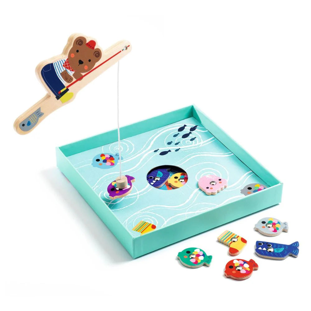 (Pre-Order) Djeco Fuzzyfish - Wooden Fishing Game 2 yrs +
