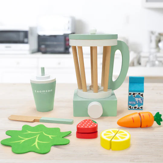 (PRE-ORDER)Teamson Kids Little Chef Frankfurt Wooden Blender Play Kitchen Accessories