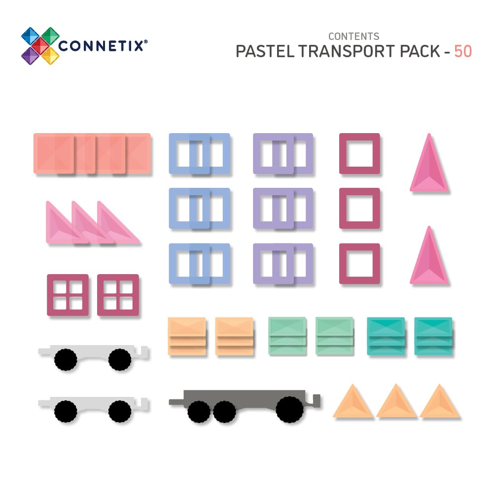 (PRE-ORDER) CONNETIX Pastel Transport Pack 50 pc