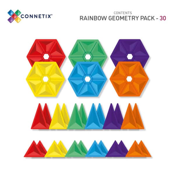 (PRE-ORDER) CONNETIX Rainbow Geometry Pack 30 pc