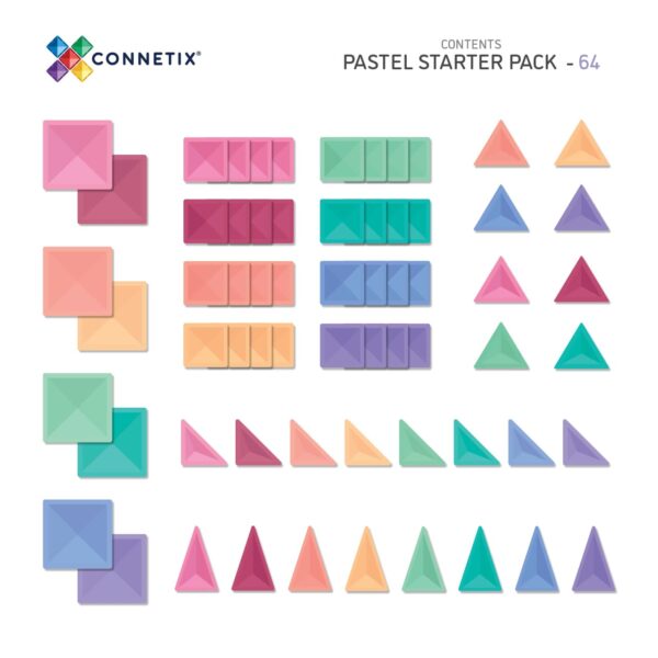 (PRE-ORDER) CONNETIX Pastel Starter Pack 64 pc