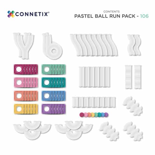 (PRE-ORDER) CONNETIX Pastel Ball Run Pack 106 pc