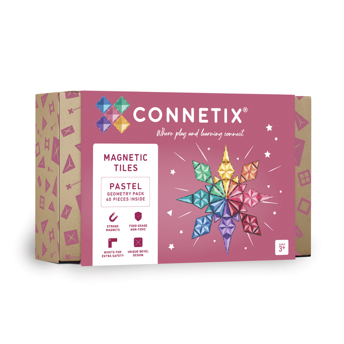 (PRE-ORDER) CONNETIX Pastel Geometry Pack 40 pc