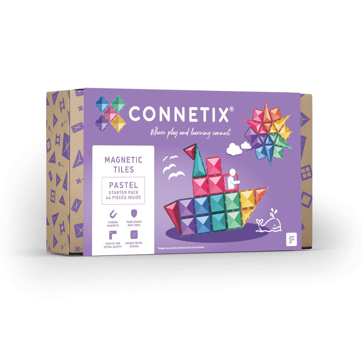 (PRE-ORDER) CONNETIX Pastel Starter Pack 64 pc