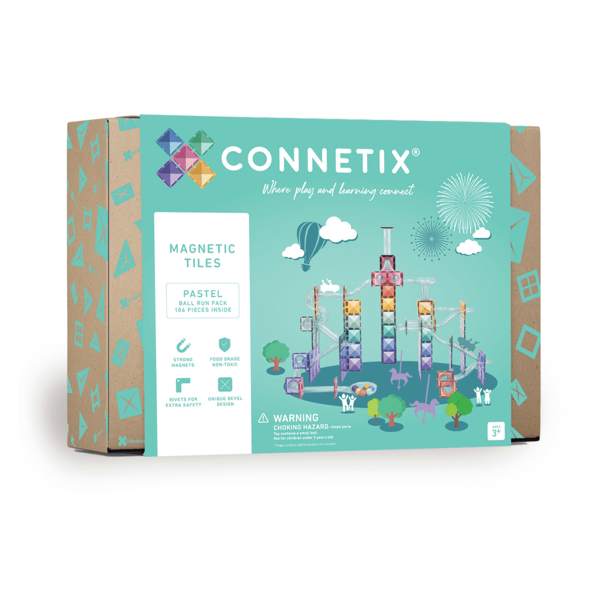(PRE-ORDER) CONNETIX Pastel Ball Run Pack 106 pc