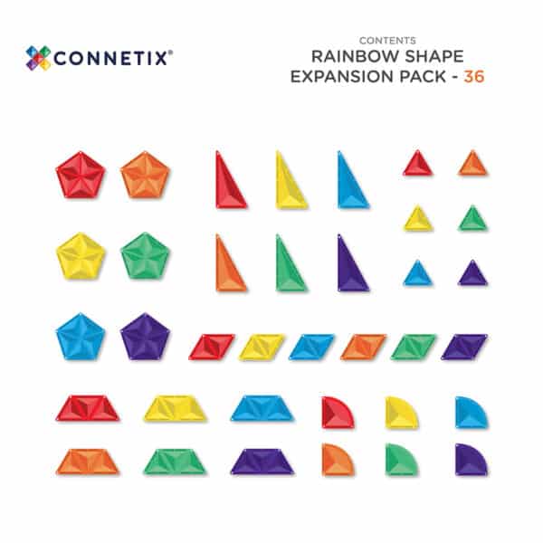 (PRE-ORDER) CONNETIX Rainbow Shape Expansion Pack 36 pc