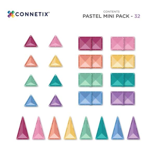 (PRE-ORDER) CONNETIX Pastel Mini Pack 32 pc
