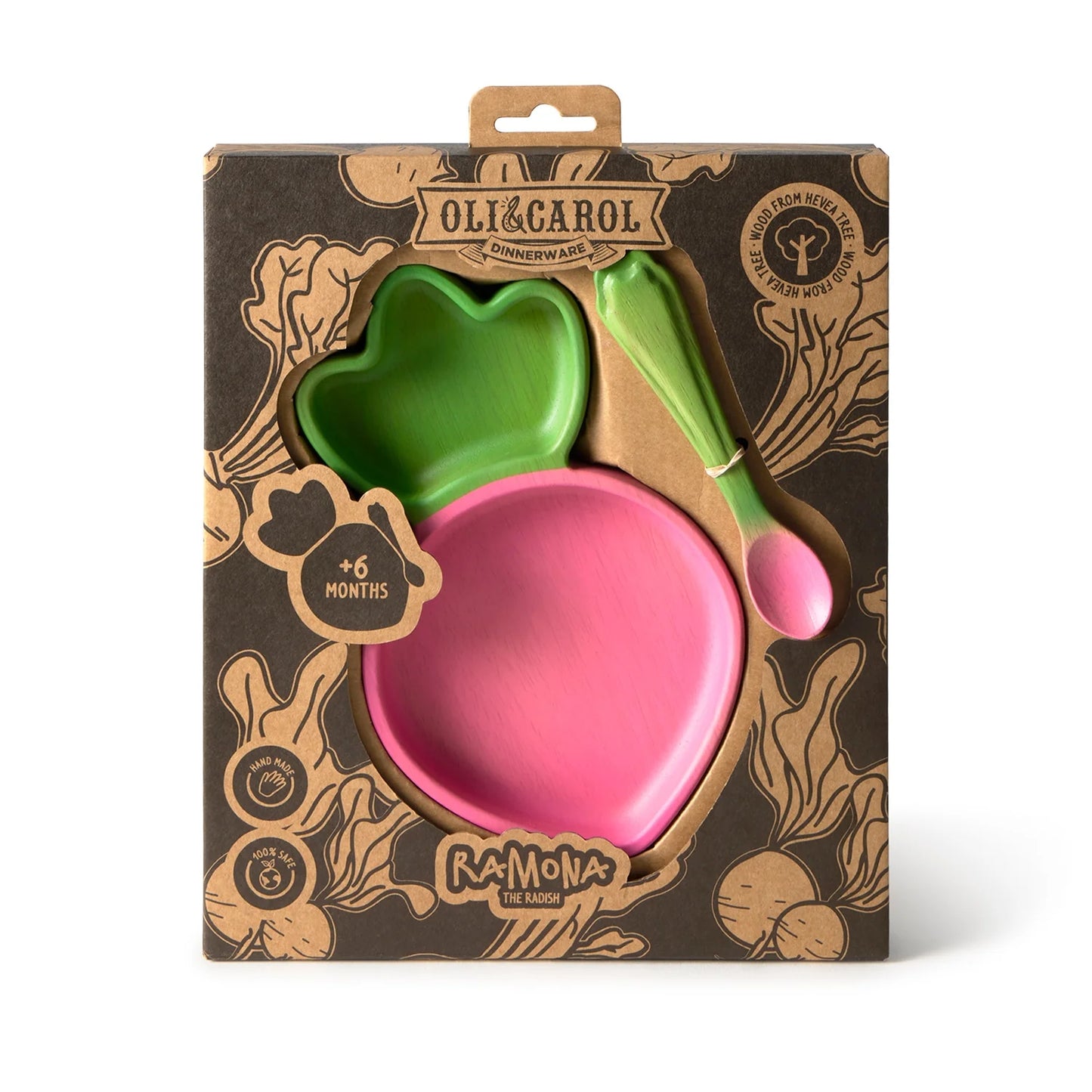 (Pre-Order) Oli&Carol Ramona The Radish Plate & Spoon Set