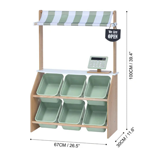 (PRE-ORDER)Teamson Kids Little Helper Play Farmer's Market Stand
