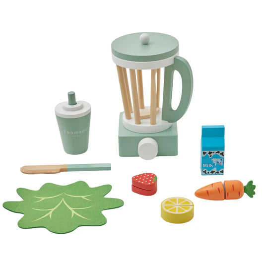 (PRE-ORDER)Teamson Kids Little Chef Frankfurt Wooden Blender Play Kitchen Accessories