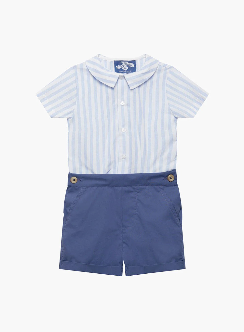 (Pre-Order) Trotters Navy/Pale Blue Stripe The Rupert Set