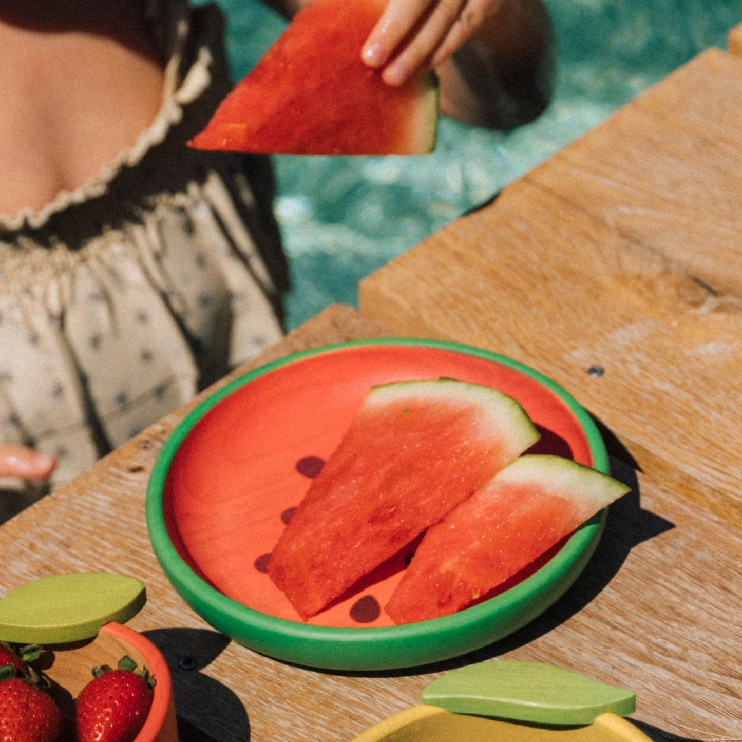 (Pre-Order) Oli&Carol Wally the Watermelon Plate, Spoon Set