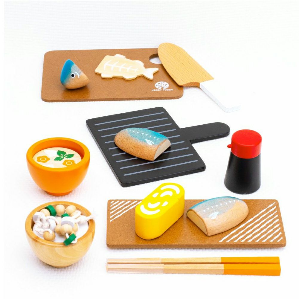 (Pre-Order) Woody Puddy First Pretend Play Grilled Fish Set