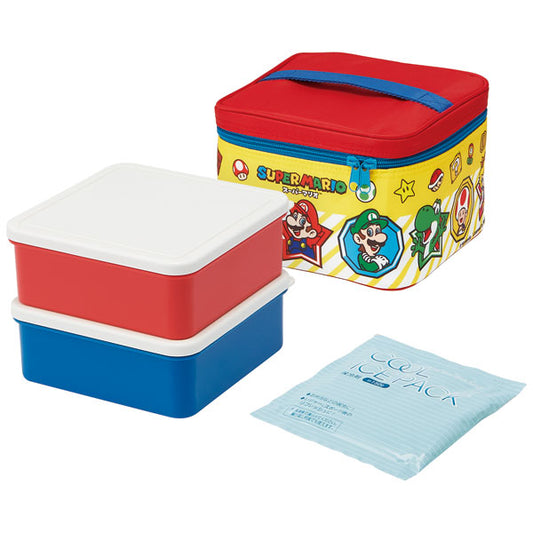 (Pre-Order) Skater acation Lunch Box with Cooler Bag [With Ice Pack] Super Mario