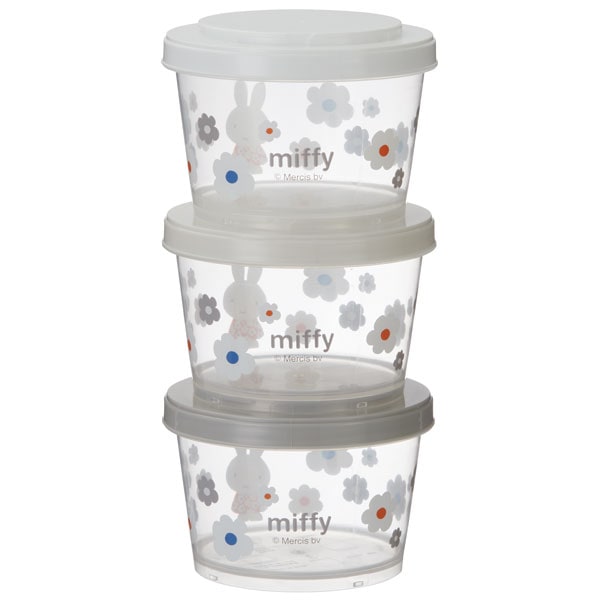 (Pre-Order) Skater Plastic container that can be stacked with clicks 3 tiers/720ml (3 pieces) Miffy
